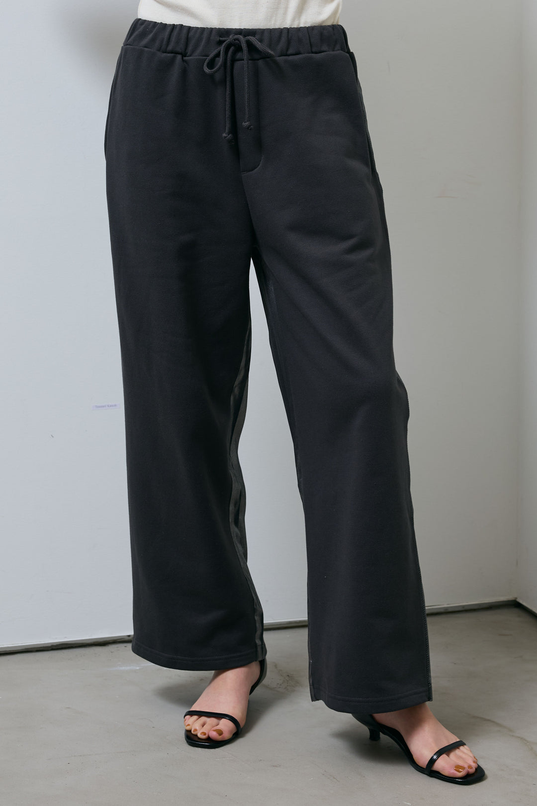 [予約/SET]フォトプリント裏毛ノースリPO+異素材切り替え裏毛パンツ(2set)