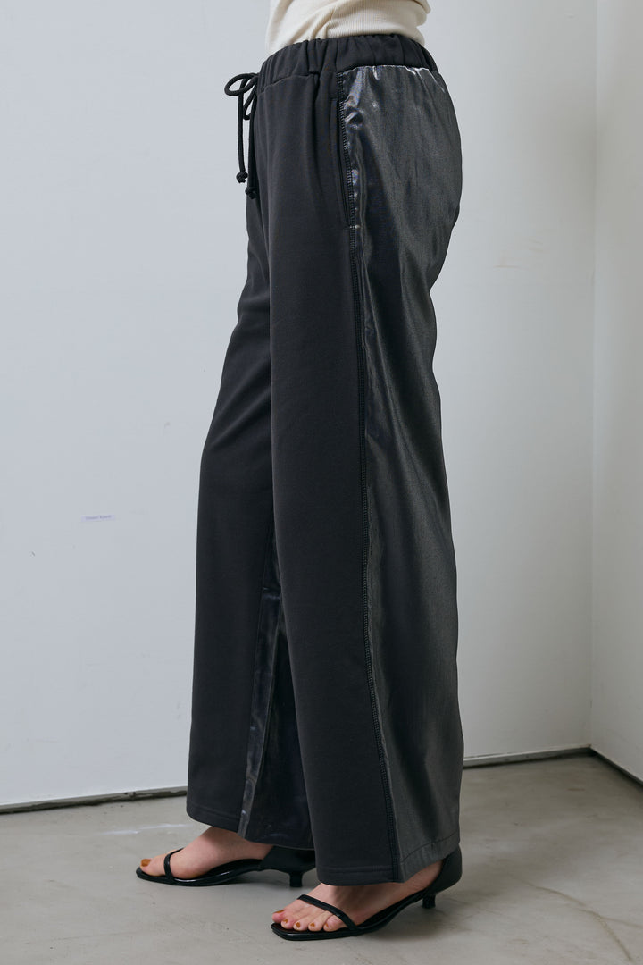 [予約/SET]フォトプリント裏毛ノースリPO+異素材切り替え裏毛パンツ(2set)