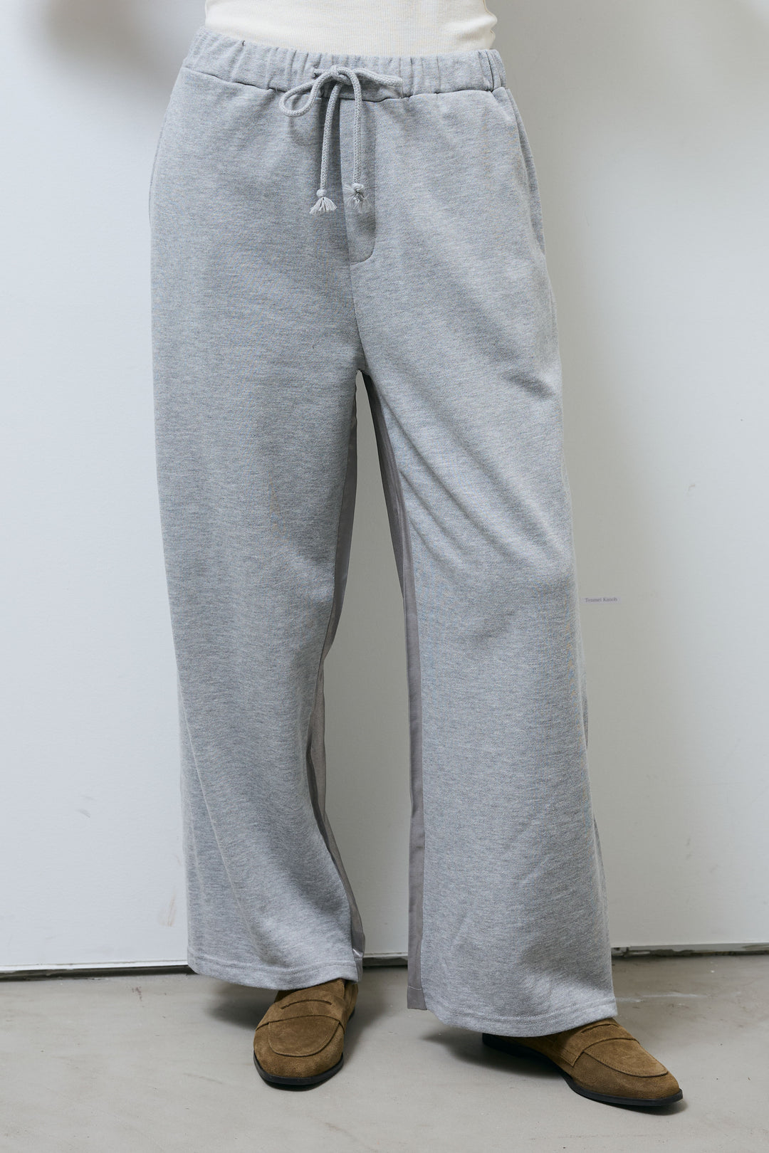 [予約]異素材切り替え裏毛パンツ