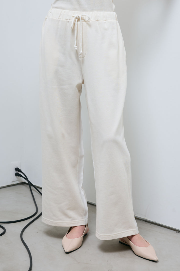 [予約]異素材切り替え裏毛パンツ