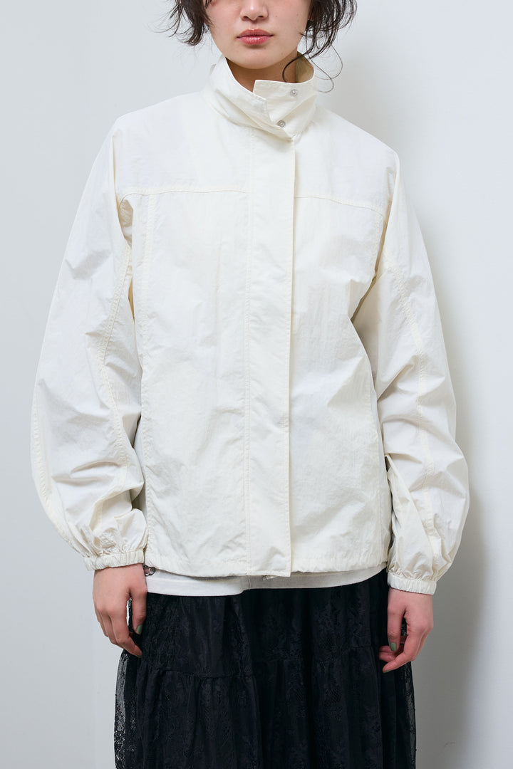 [予約/SET]ナイロンタフタスタンドカラーブルゾン+シアーラグランPO+レース 切替ロングスカート(3set)