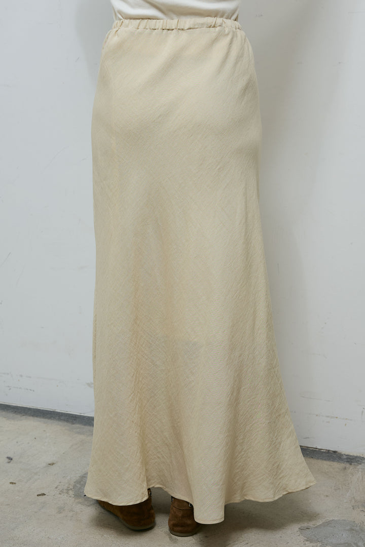 [予約/SET]リネンブレンドライトシアードロストシャツ+リネンブレンドロングナロースカート(2set)