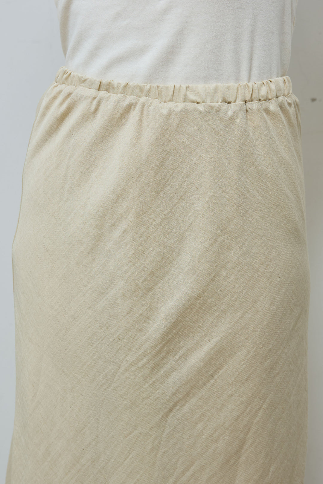 [予約]リネンブレンドロングナロースカート