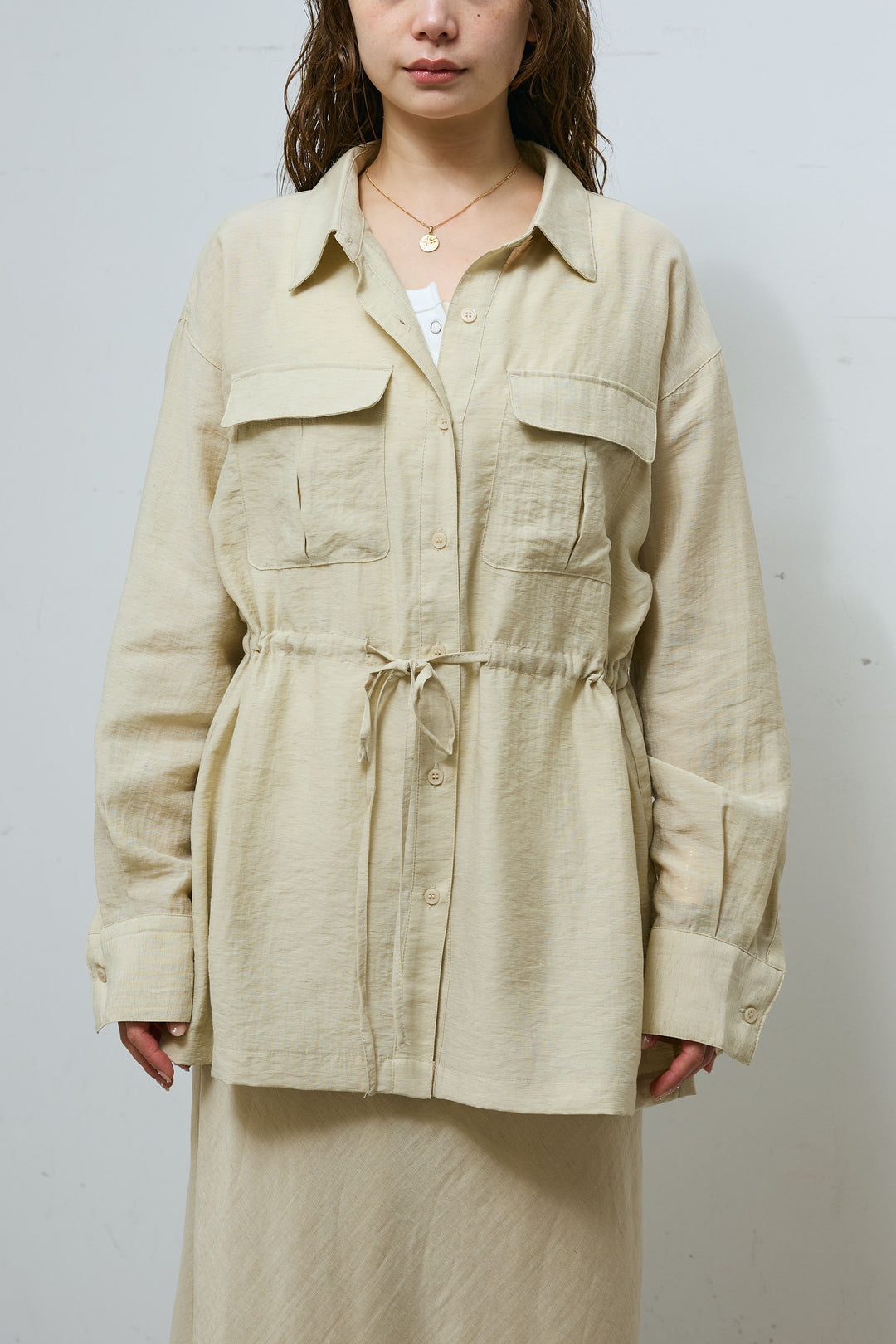 [予約]リネンブレンドライトシアードロストシャツ
