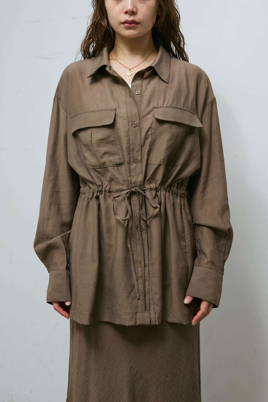 [予約]リネンブレンドライトシアードロストシャツ