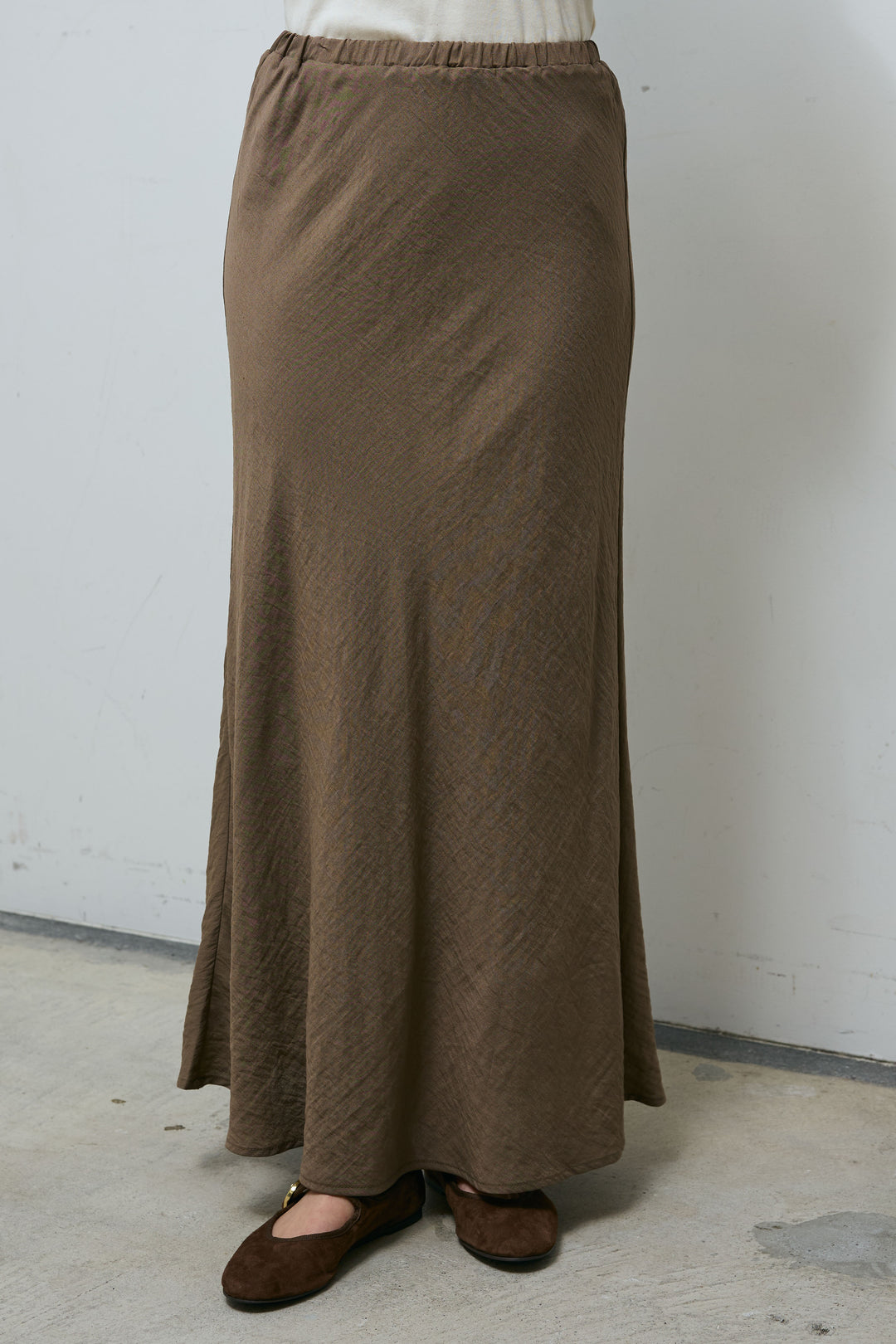 [予約]リネンブレンドロングナロースカート