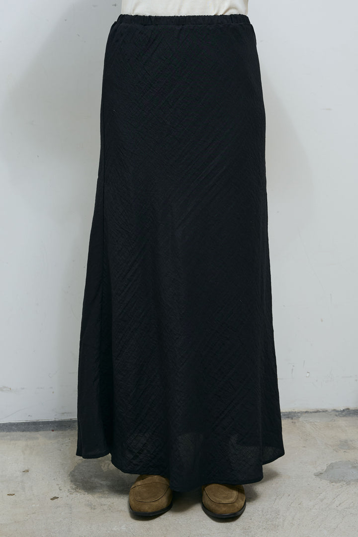 [予約]リネンブレンドロングナロースカート