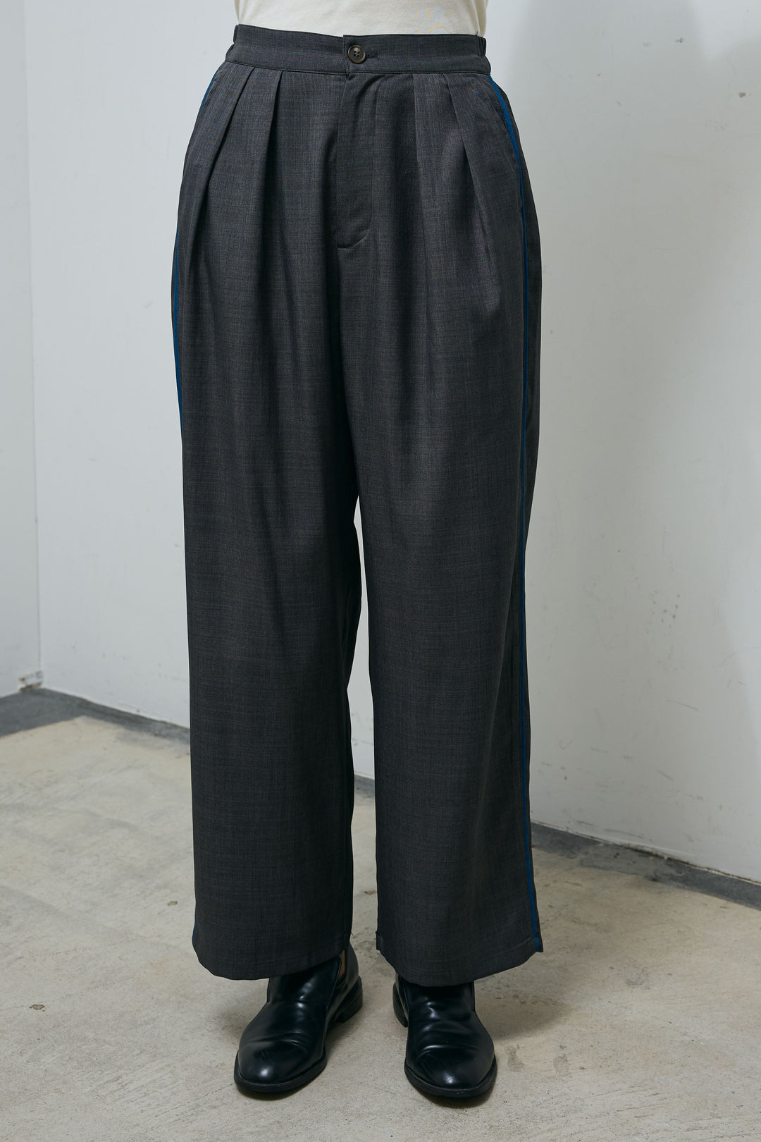 [予約/SET]袖レースハーフスリーブジャケット+サイド配色パンツ(2set)