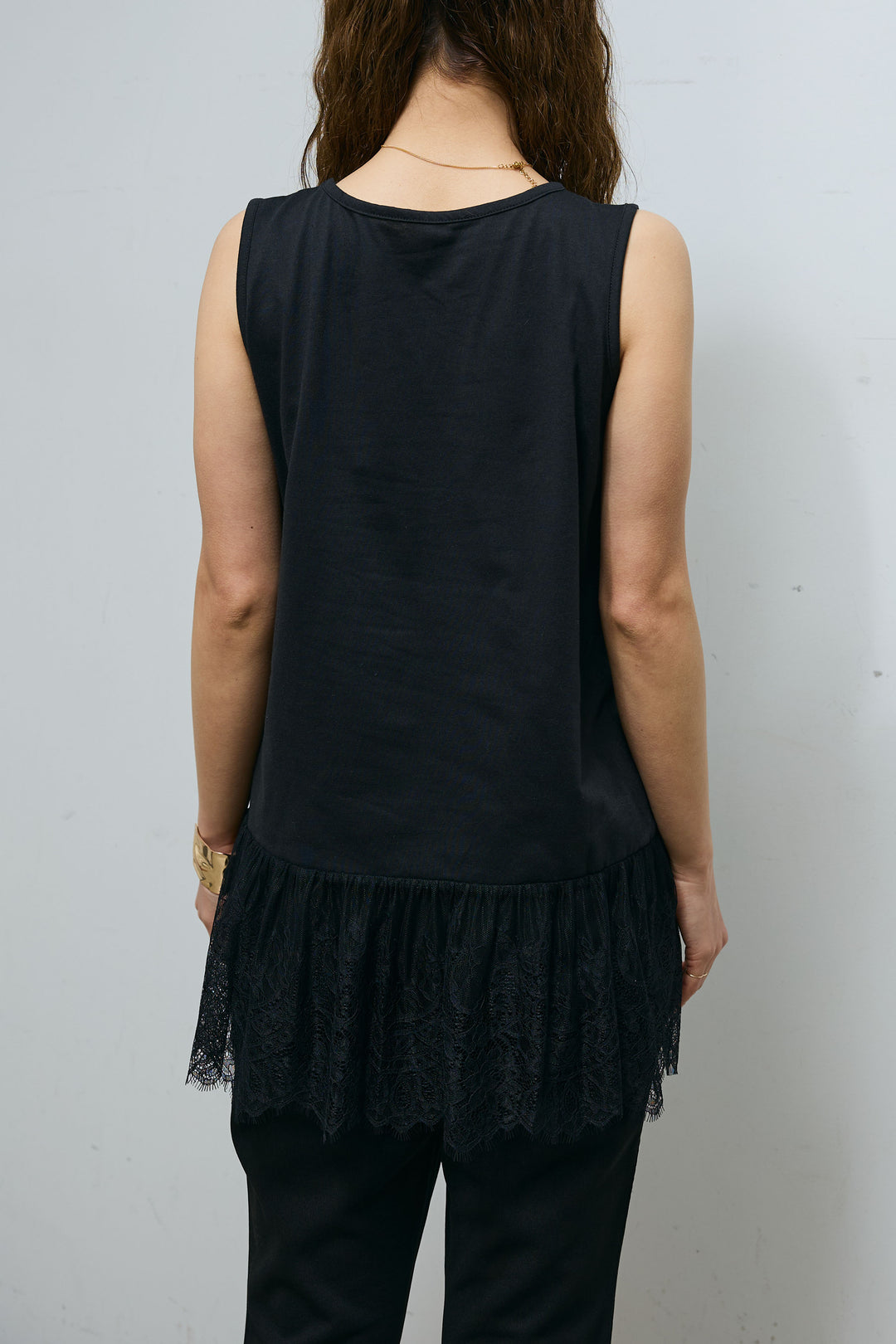 [予約/SET]ドロストロゴビッグラガーT+裾レースタンクトップ+フライスカプリパンツ(3set)