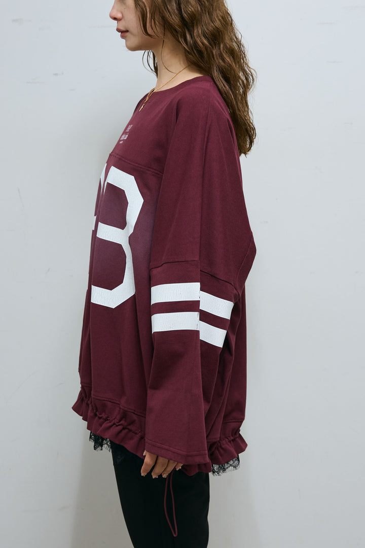 [予約/SET]ドロストロゴビッグラガーT+裾レースタンクトップ(2set)