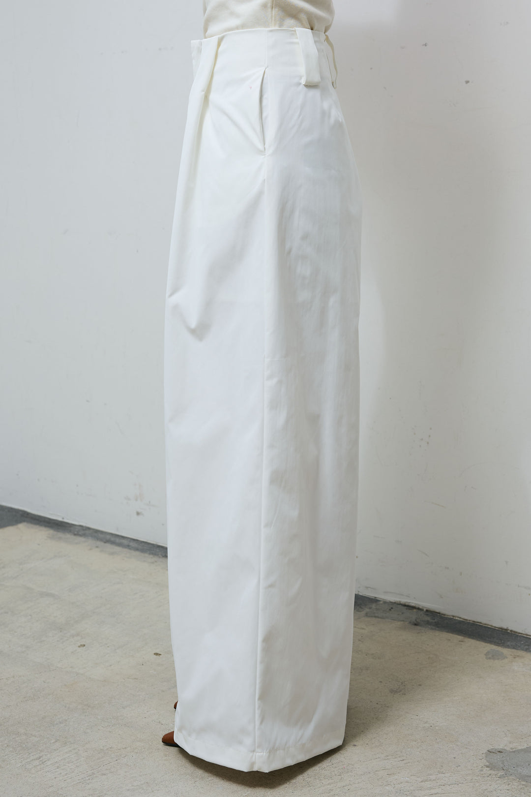 [予約/SET]メッシュニットプルオーバー+ハイウエストタックワイドパンツ(2set)