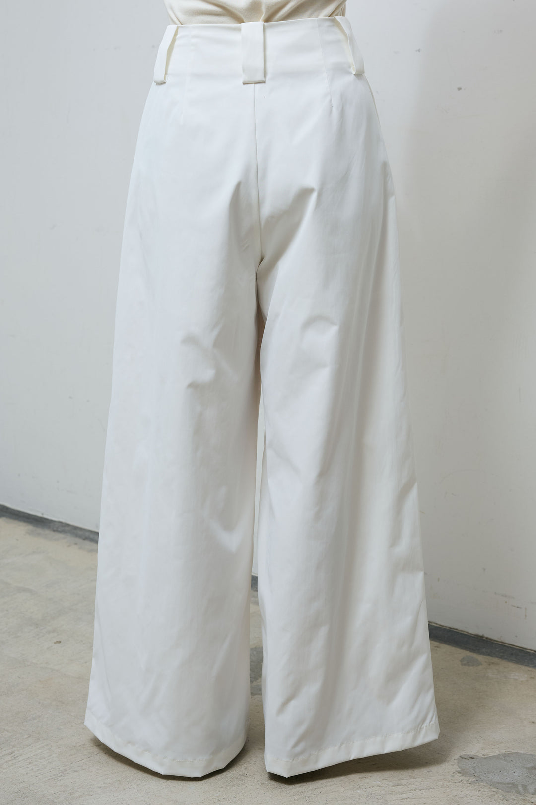 [予約/SET]シアー素材切替ZIPブルゾン+ハイウエストタックワイドパンツ(2set)