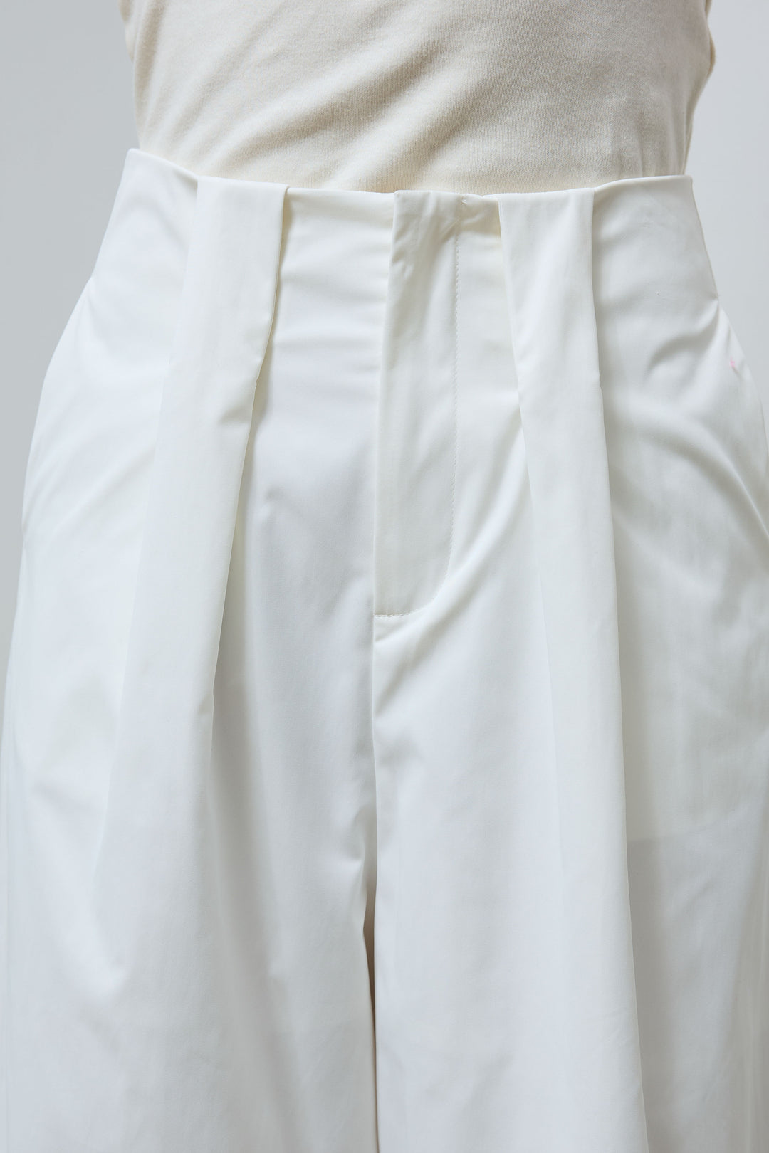 [予約/SET]シアー素材切替ZIPブルゾン+ハイウエストタックワイドパンツ(2set)