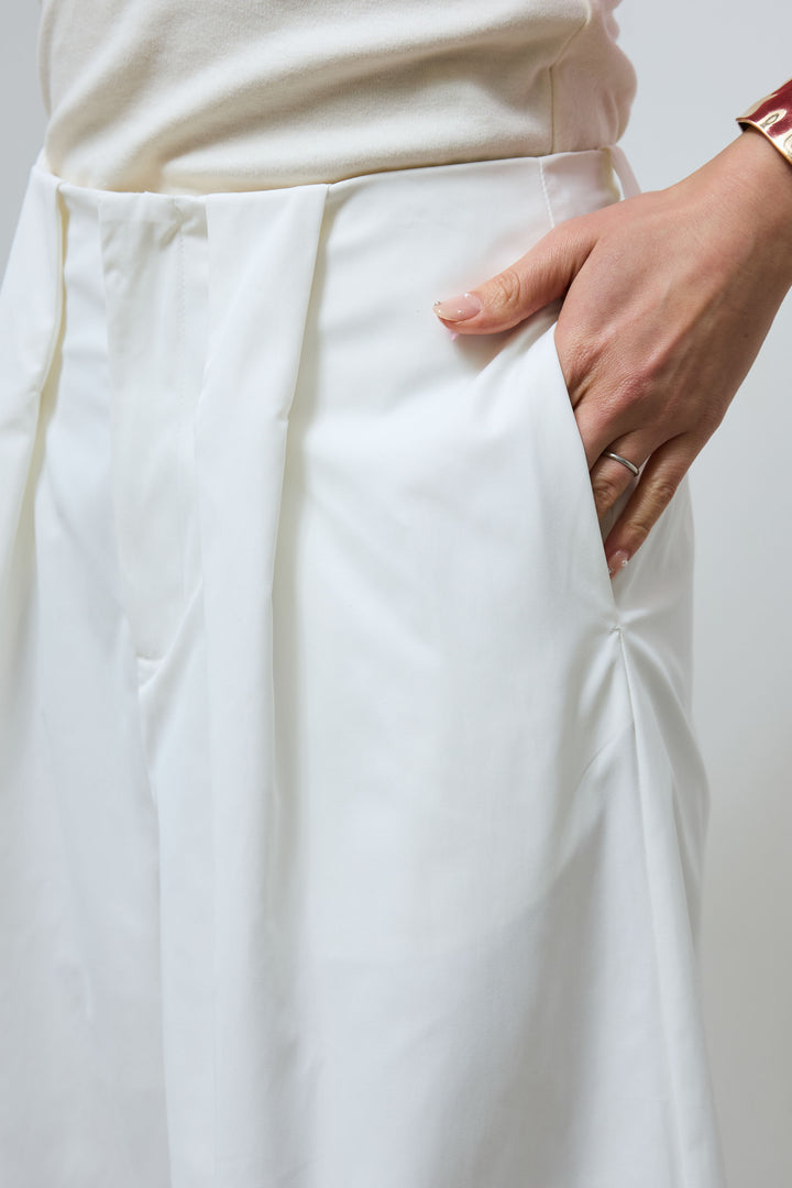 [予約]ハイウエストタックワイドパンツ