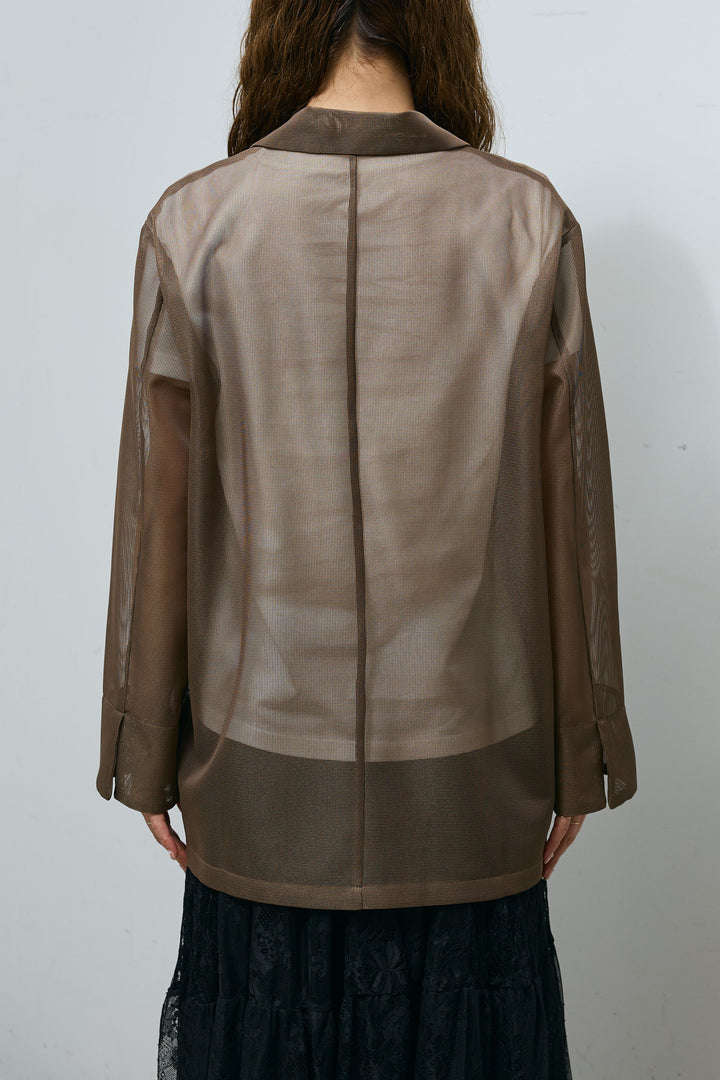 [予約/SET]シアーダブルテーラードJK+レース 切替ロングスカート(2set)