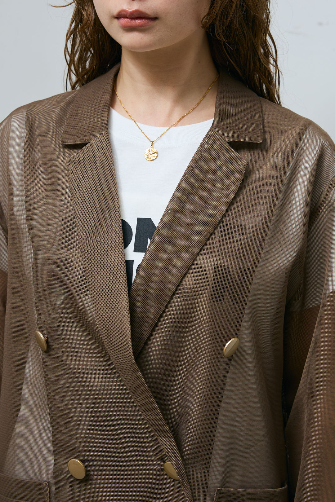 [予約/SET]シアーダブルテーラードJK+レース 切替ロングスカート(2set)