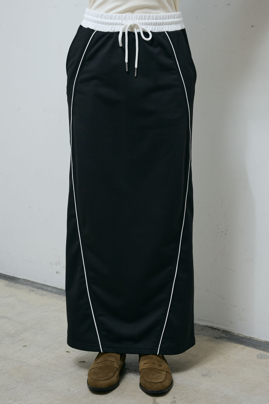 [予約/SET]ボンディング生地ジップベスト+ミニ裏毛ライン入りSK(2set)