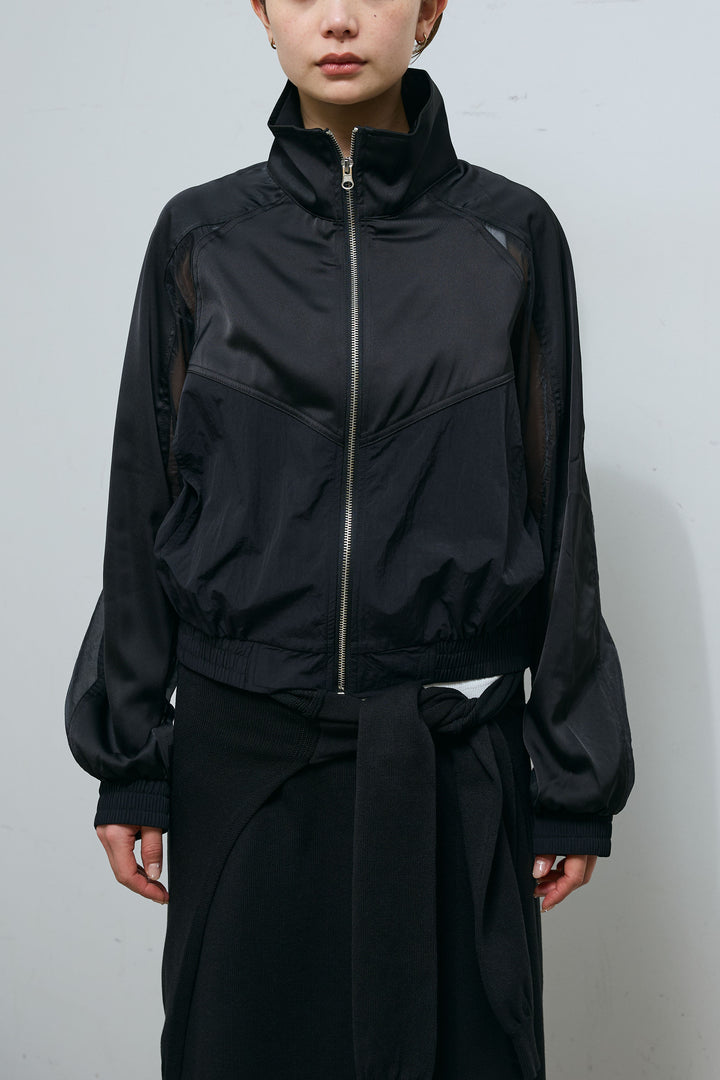 [予約]シアー素材切替ZIPブルゾン