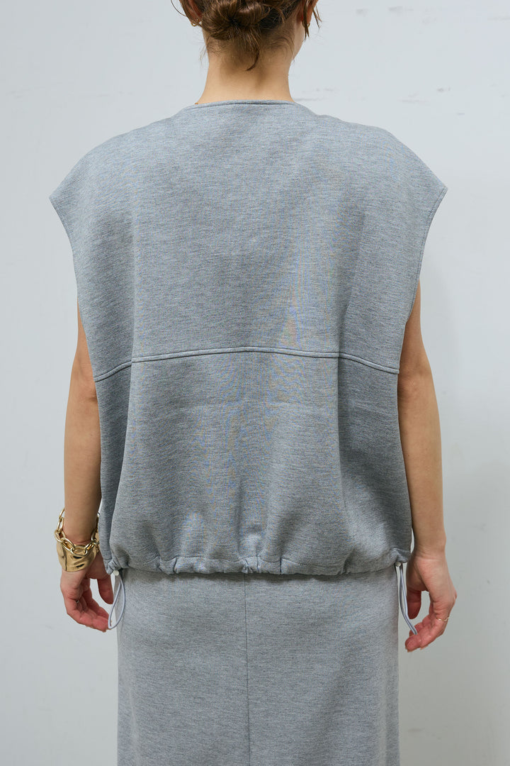 [予約]ボンディング生地ジップベスト