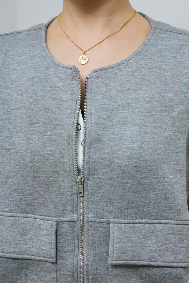 [予約/SET]ボンディング生地ジップベスト+ミニ裏毛ライン入りSK(2set)