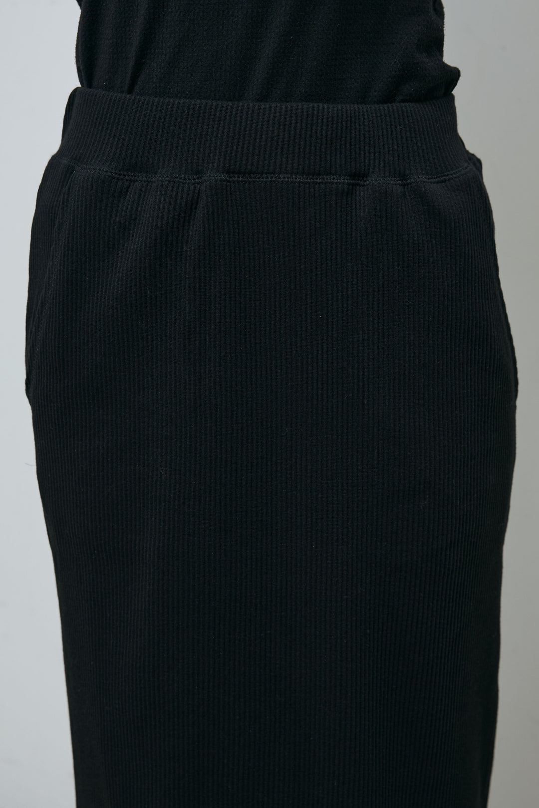 [予約/SET]裾スカラップレースシャツ+リブカットスカート(2set)