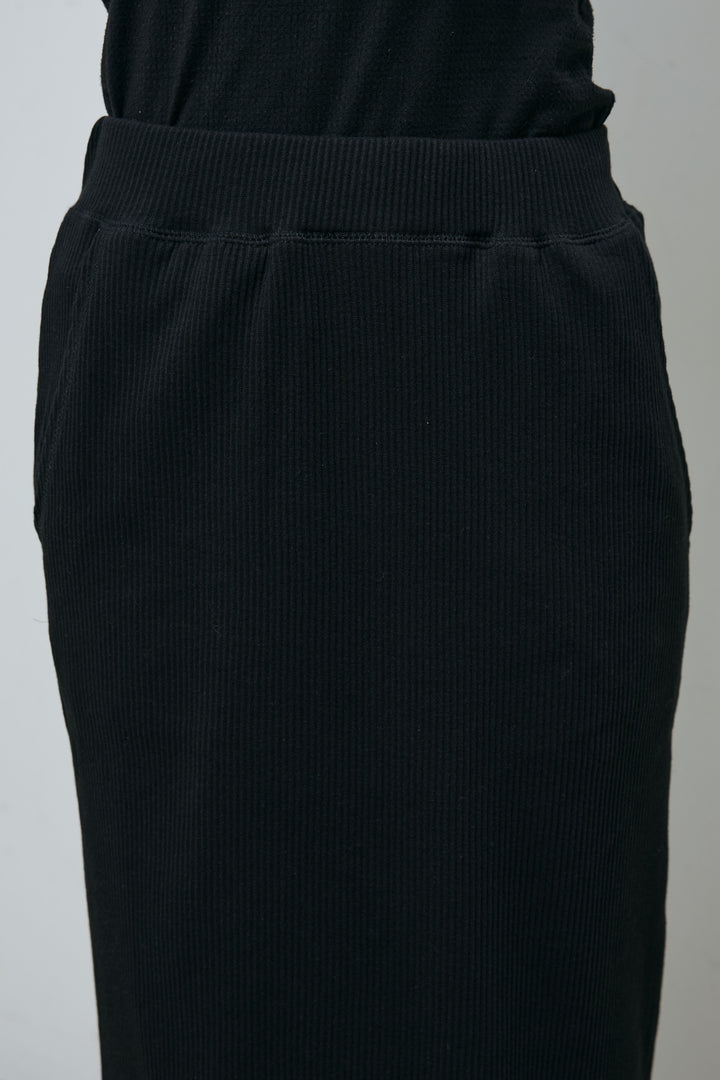 [予約/SET]裾スカラップレースシャツ+リブカットスカート(2set)