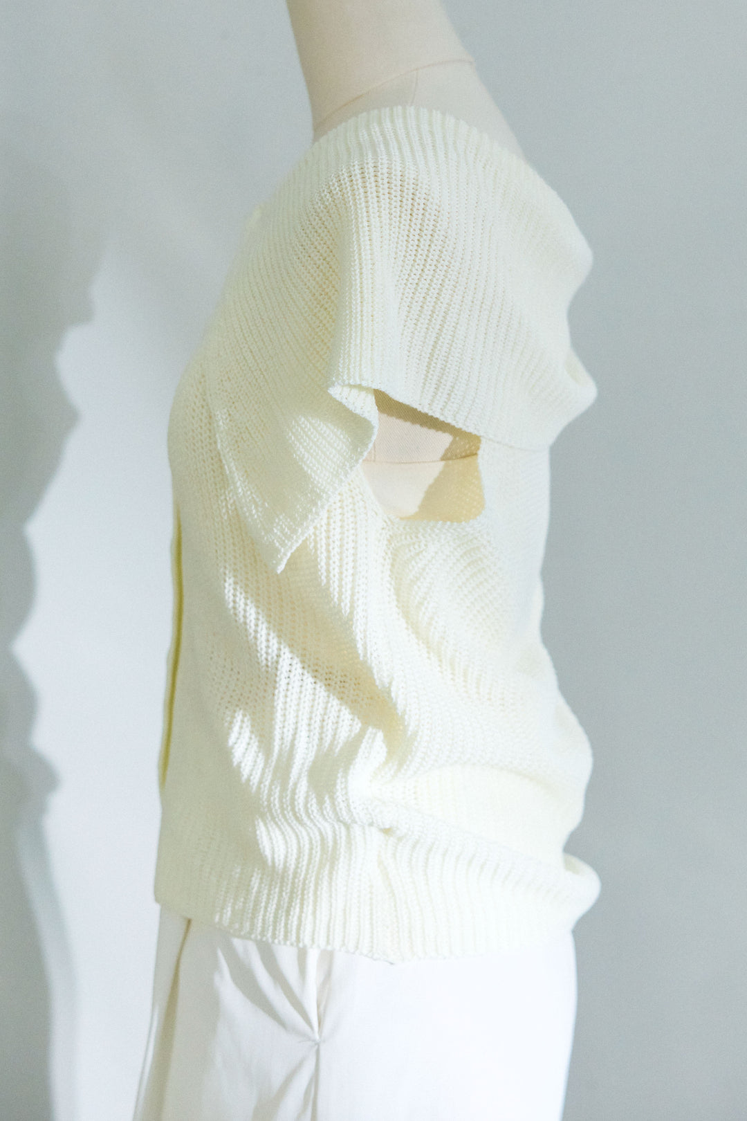 [予約/SET]ビッグカラーニットトップス+ハイウエストタックワイドパンツ(2set)