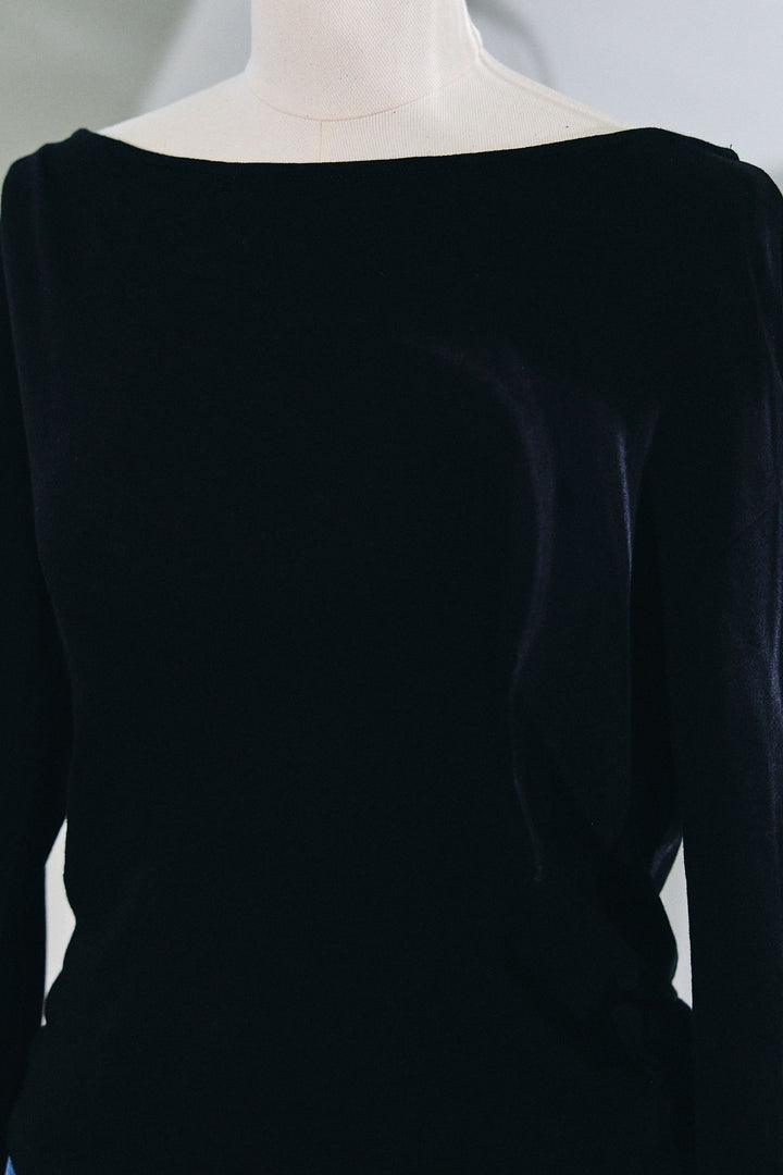 [予約/SET]シアー裏毛オフショルトップス+配色ワイドデニム(2set)