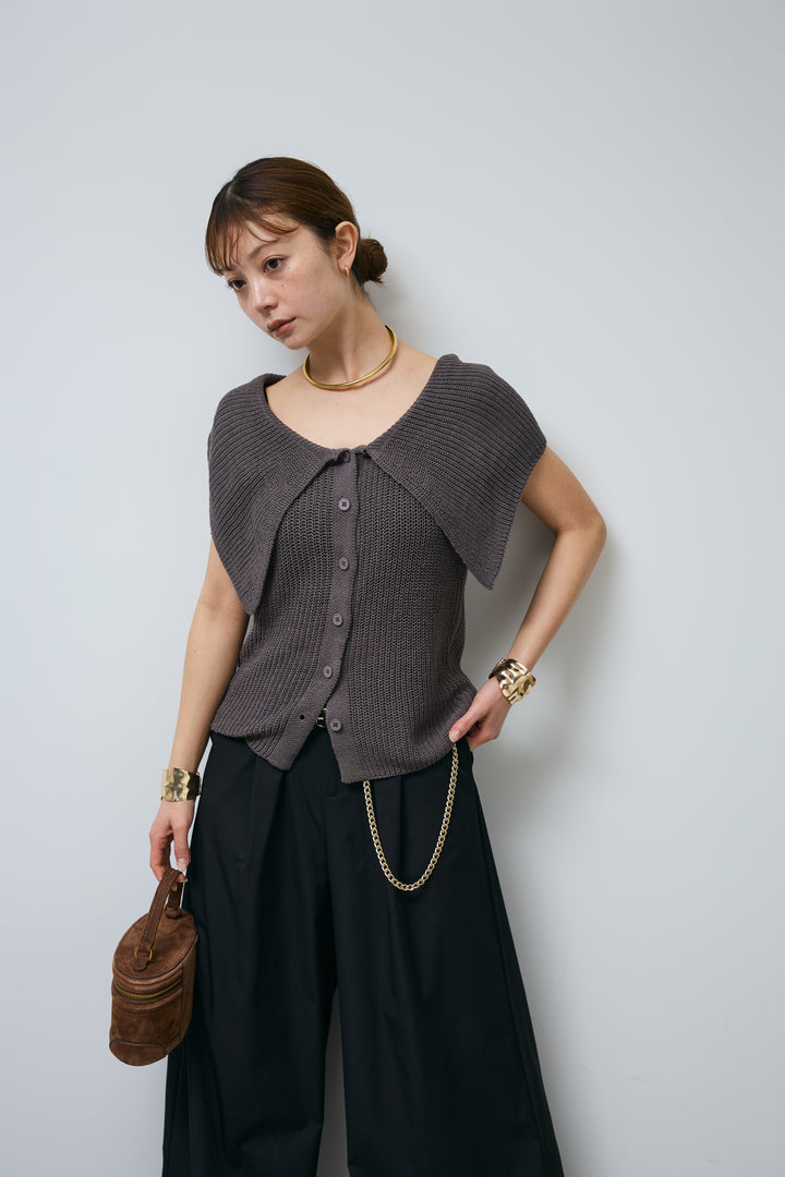 [予約]ビッグカラーニットトップス