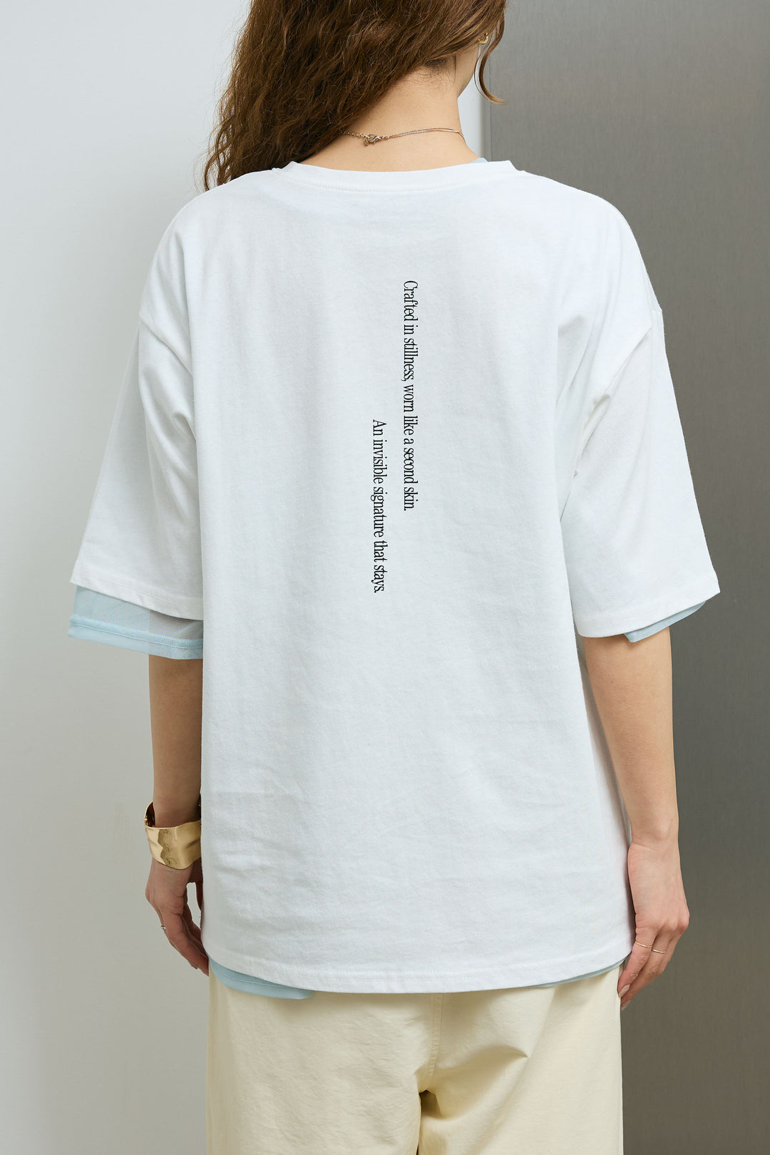 [予約]チュールレイヤードロゴTシャツ