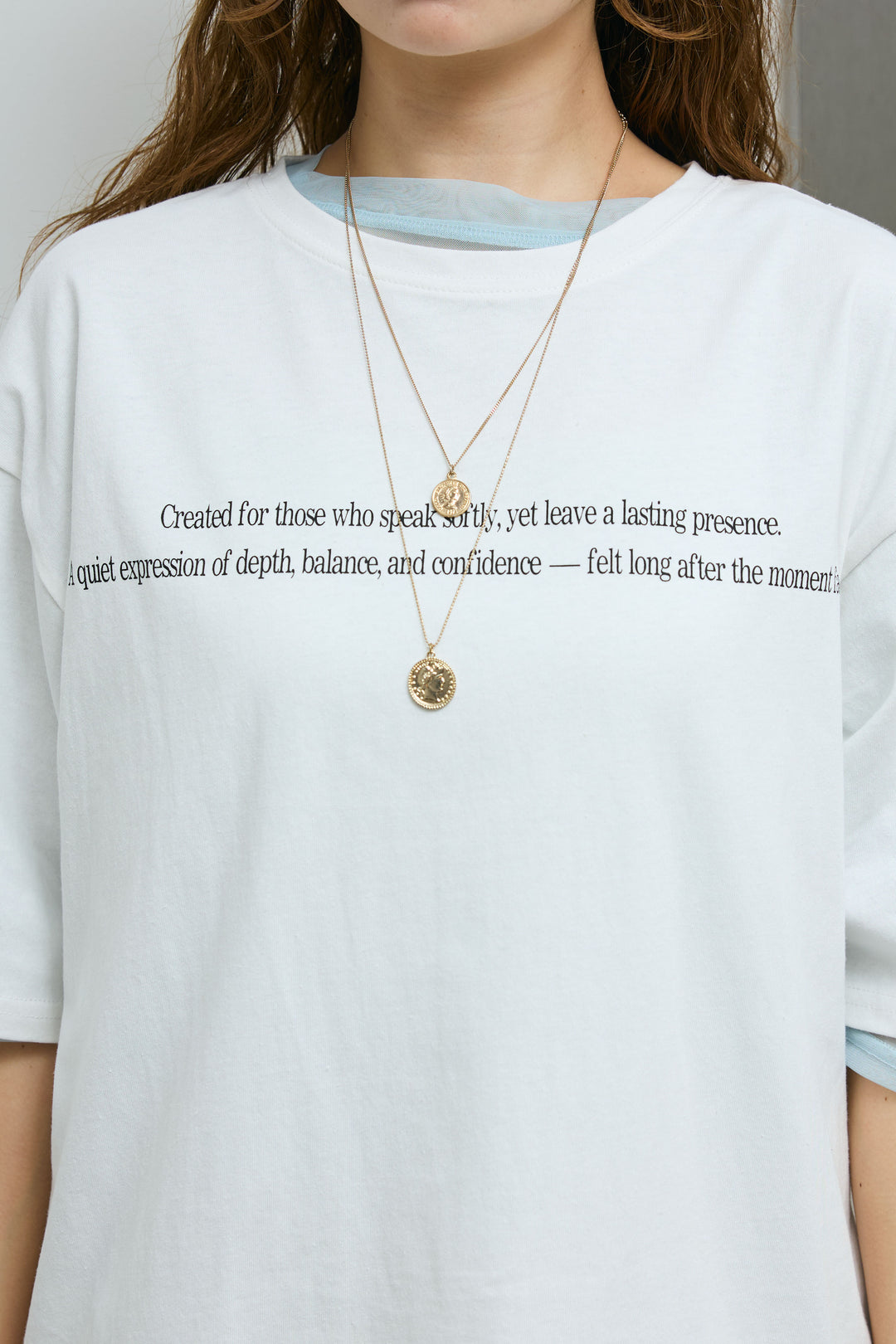 [予約]チュールレイヤードロゴTシャツ