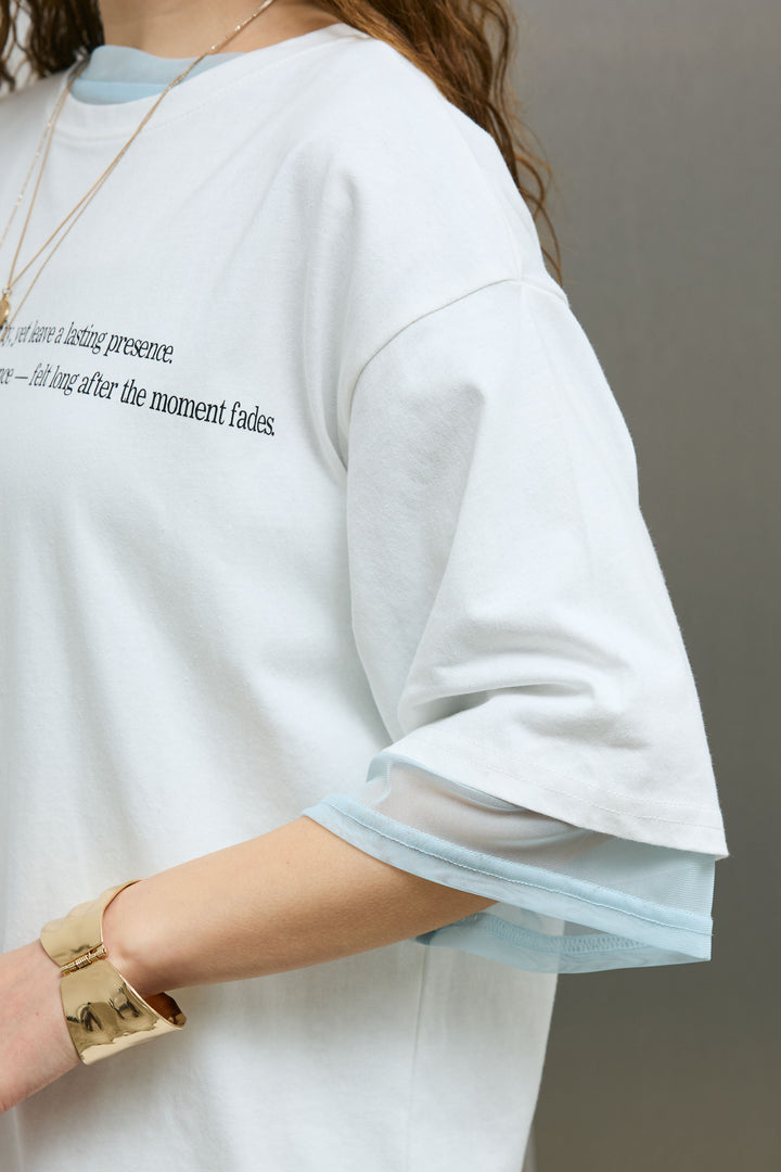 [予約]チュールレイヤードロゴTシャツ