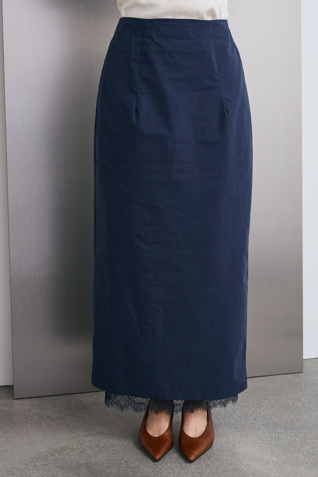 [予約]裾レースレイヤードスカート