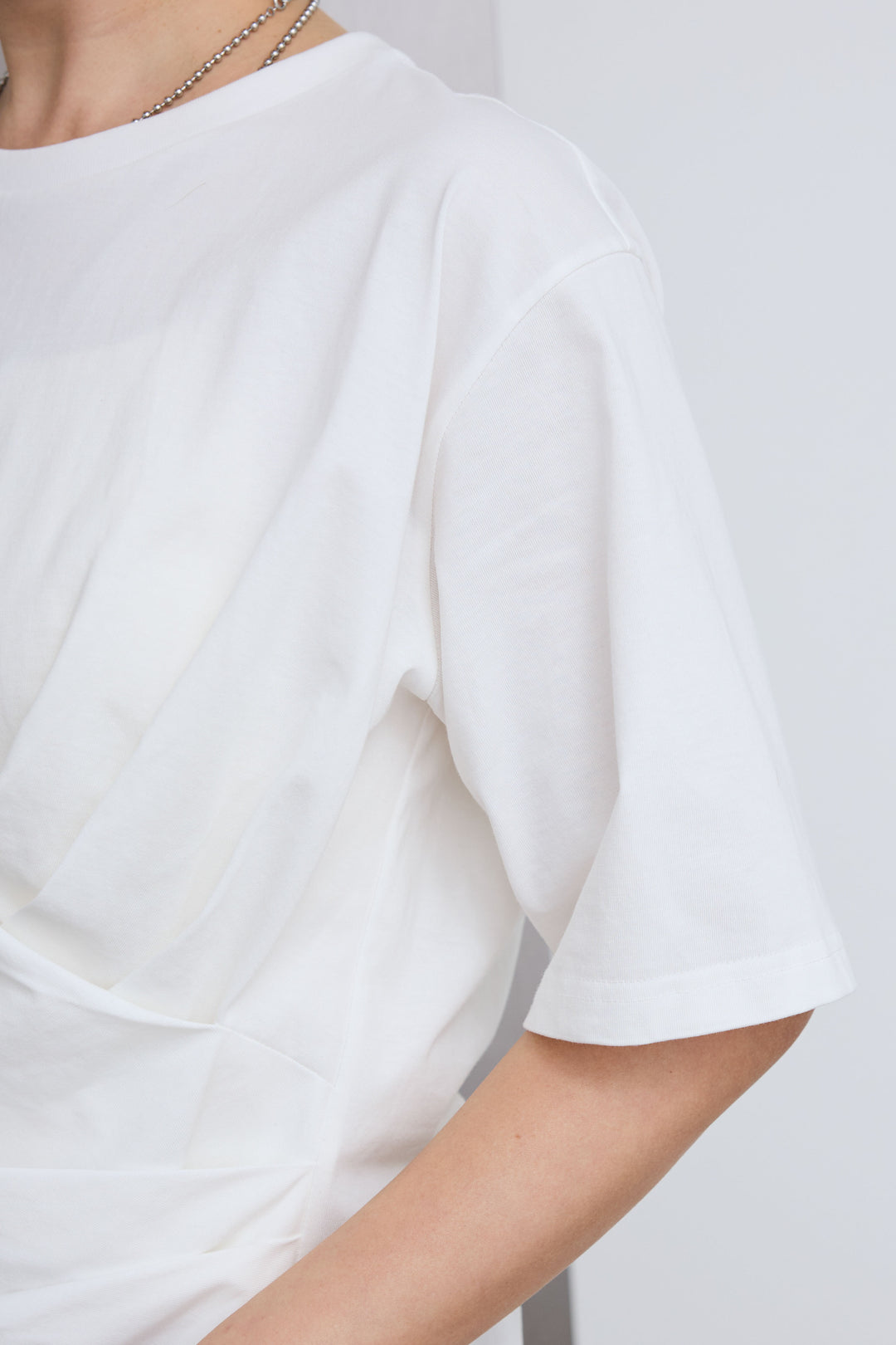 [予約]アシメギャザードレープT