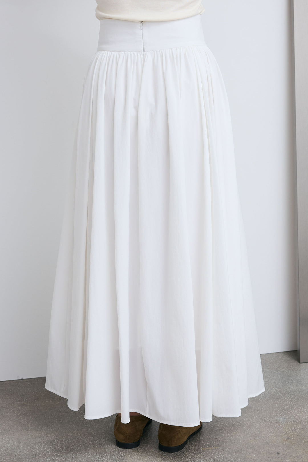 [予約/SET]ノースリーブポロニット+フルギャザーマキシスカート(2set)