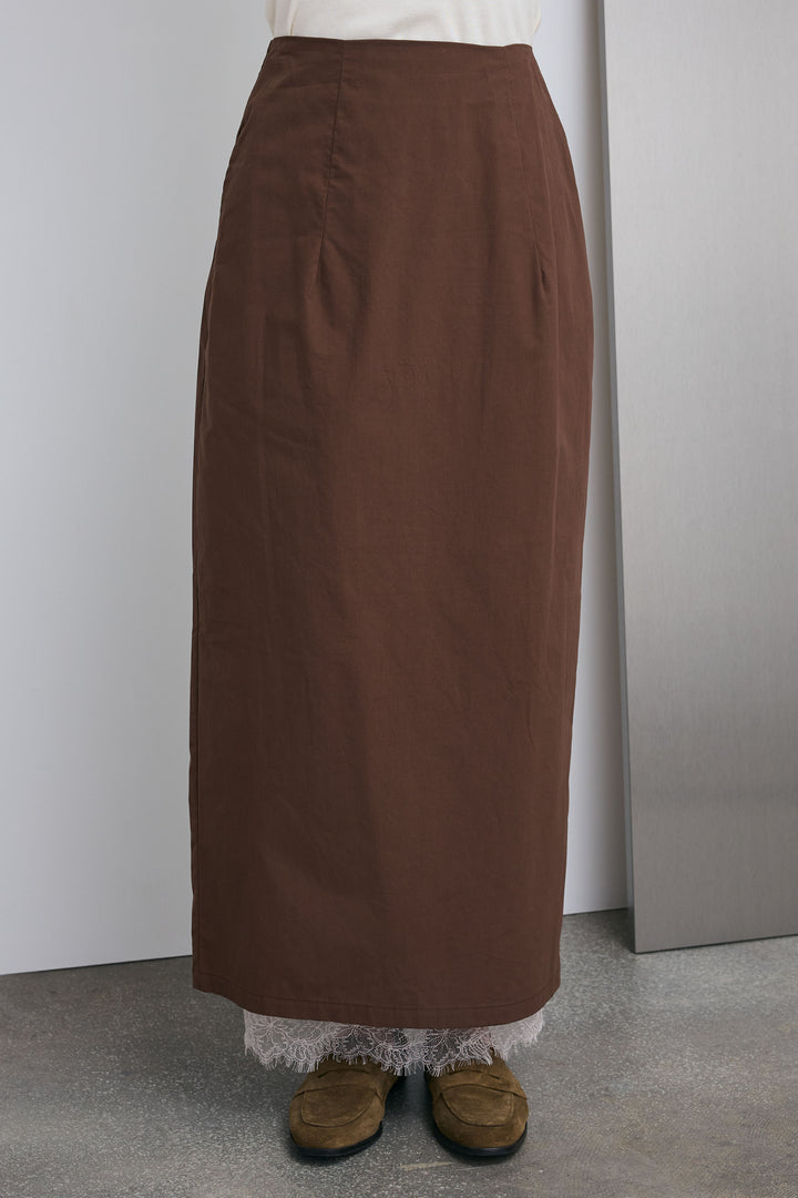 [予約]裾レースレイヤードスカート