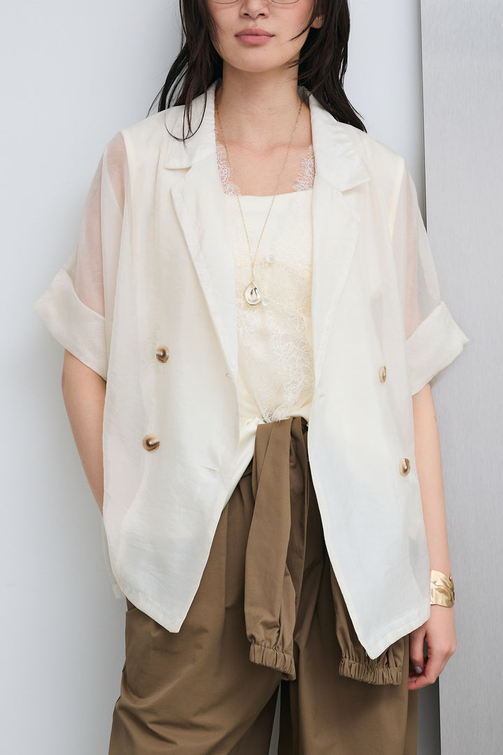 [予約]シアーハーフスリーブジャケット