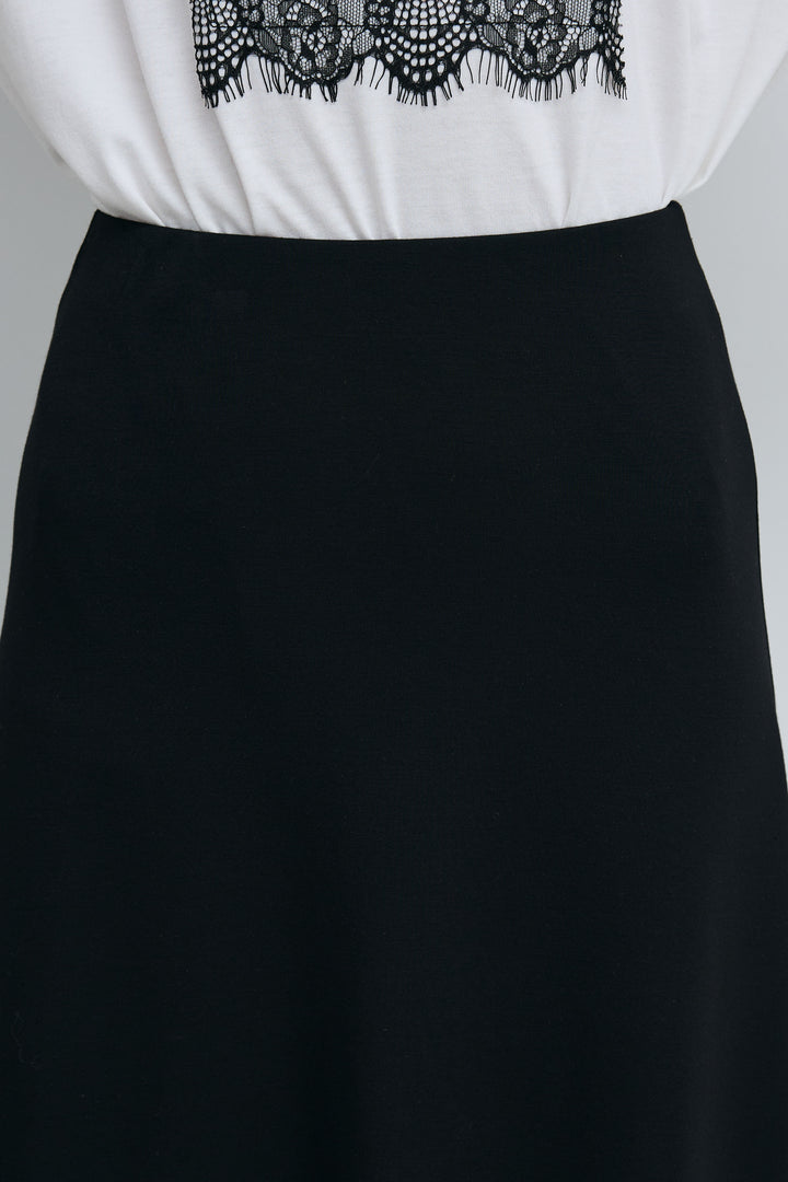 [予約/SET]シアーハーフスリーブジャケット+cooltouchレースロゴ刺繍Tシャツ+ダブルフェイスジャージースカート(3set)