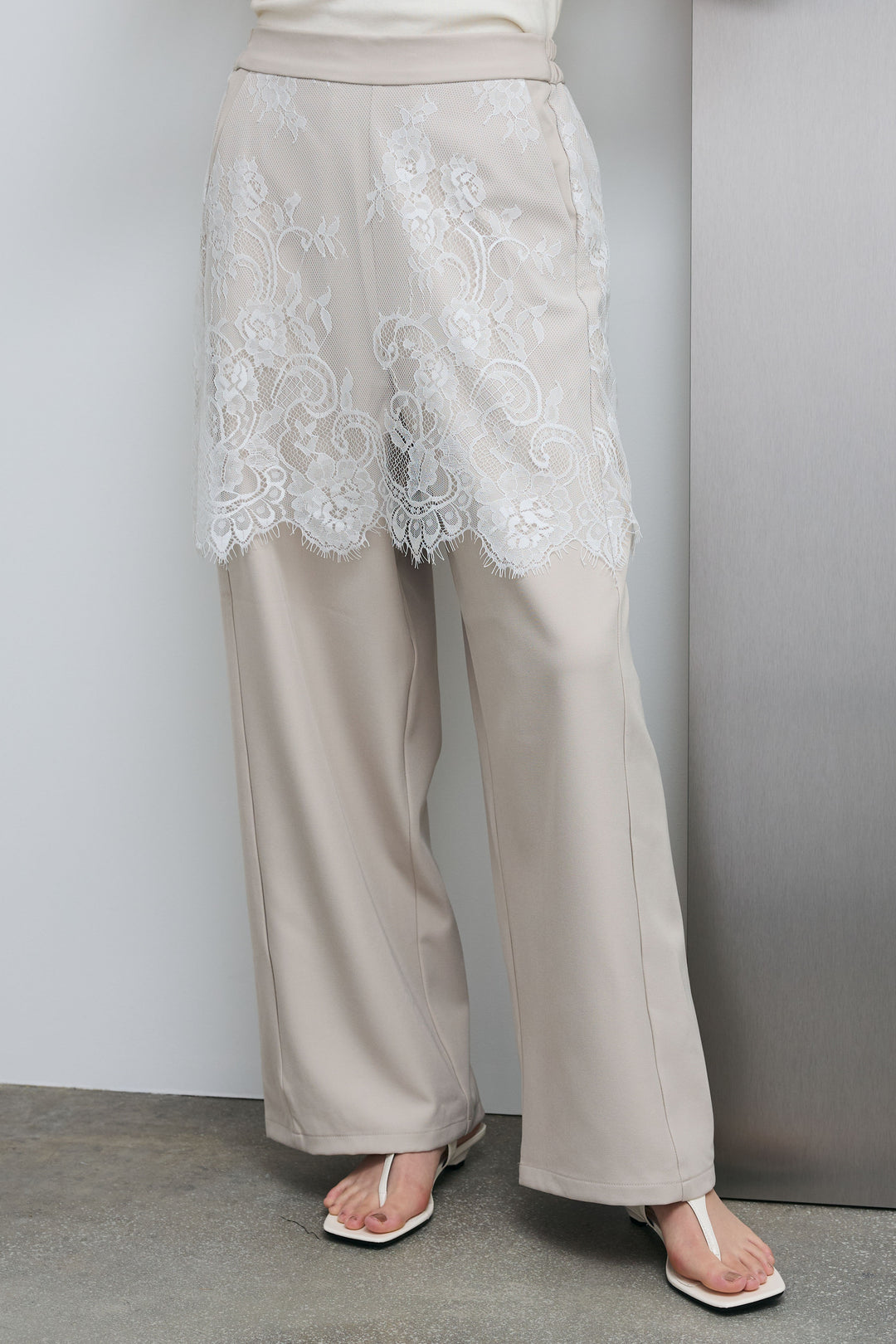 [予約]レースドッキングツイルパンツ