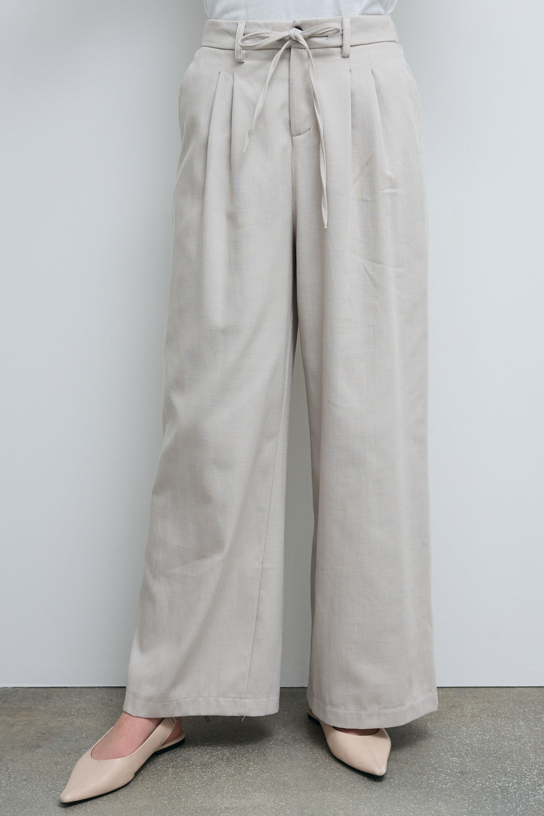 [予約]デニムライクノーカラーハーフスリーブセットアップ