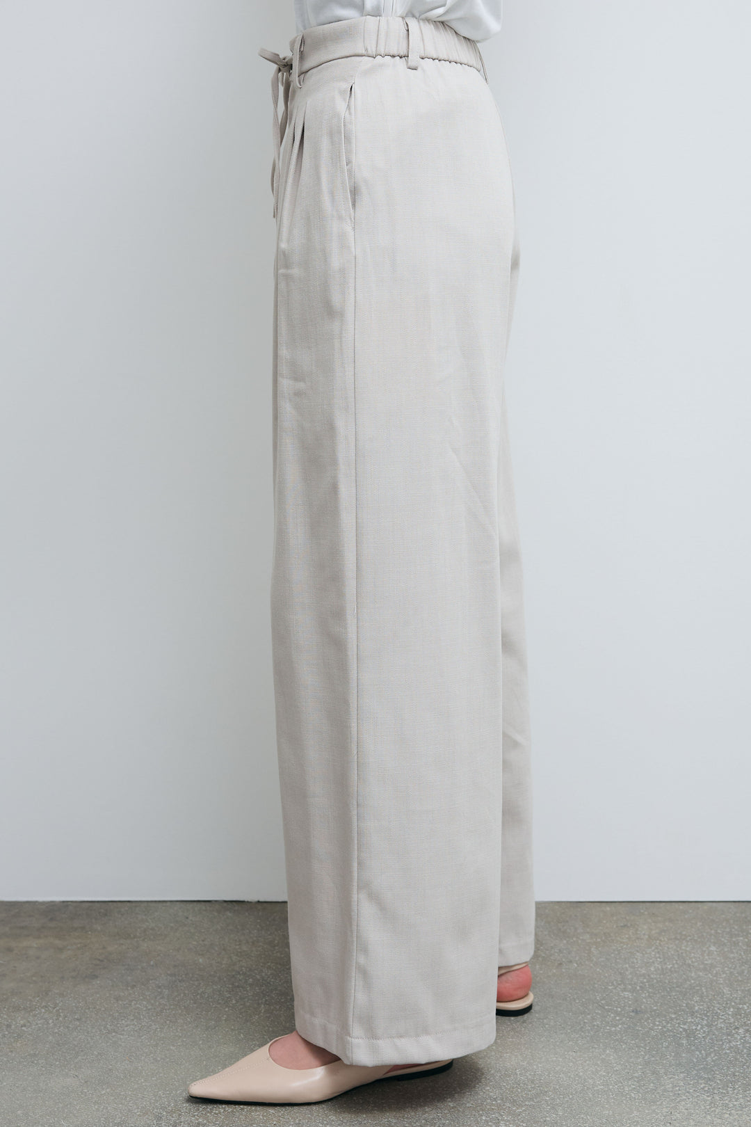 [予約]デニムライクノーカラーハーフスリーブセットアップ