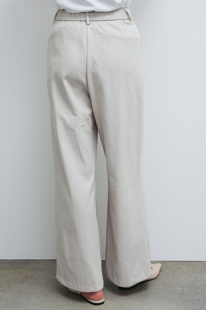 [予約]デニムライクノーカラーハーフスリーブセットアップ