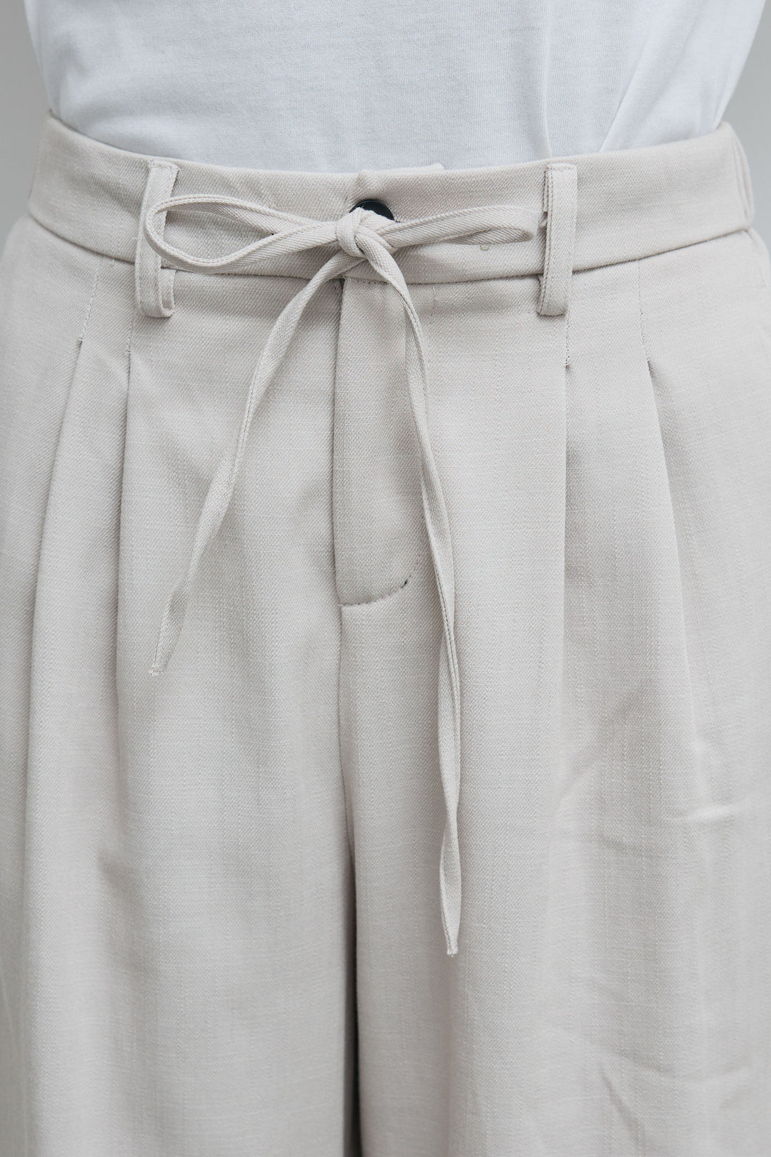 [予約]デニムライクノーカラーハーフスリーブセットアップ