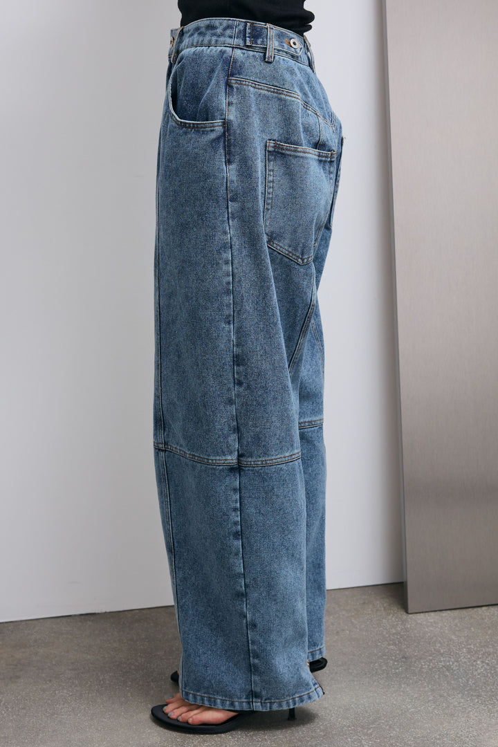 [予約]カーブジップデニムパンツ