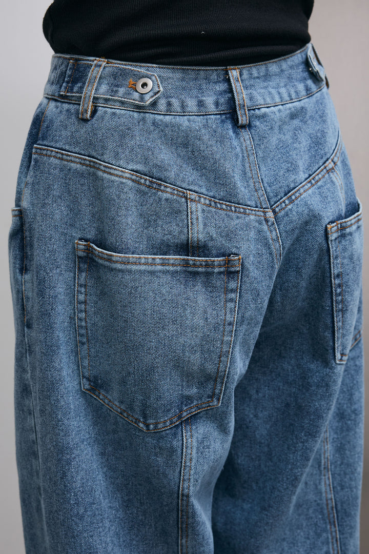 [予約]カーブジップデニムパンツ