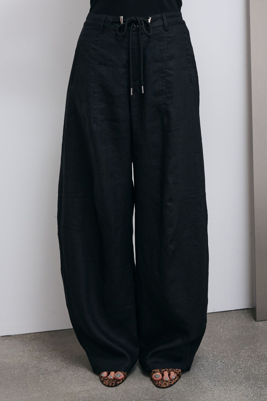 [予約]リネン100%カーブパンツ
