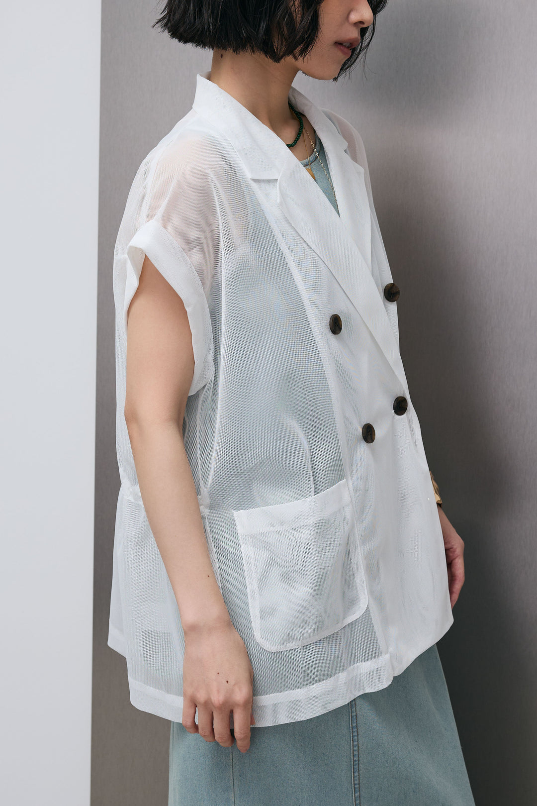 [予約]メッシュフレンチスリーブジャケット