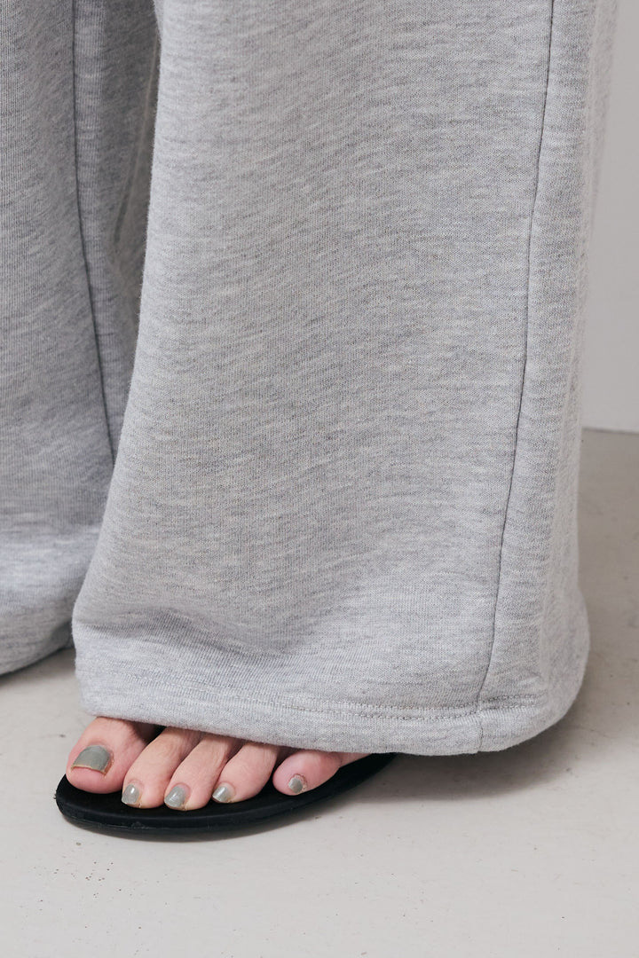[予約]裏毛ダブルタックワイドパンツ