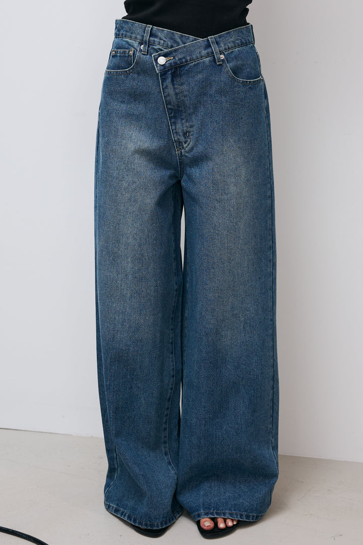 [予約]10.5OZデニムアシメワイドPT