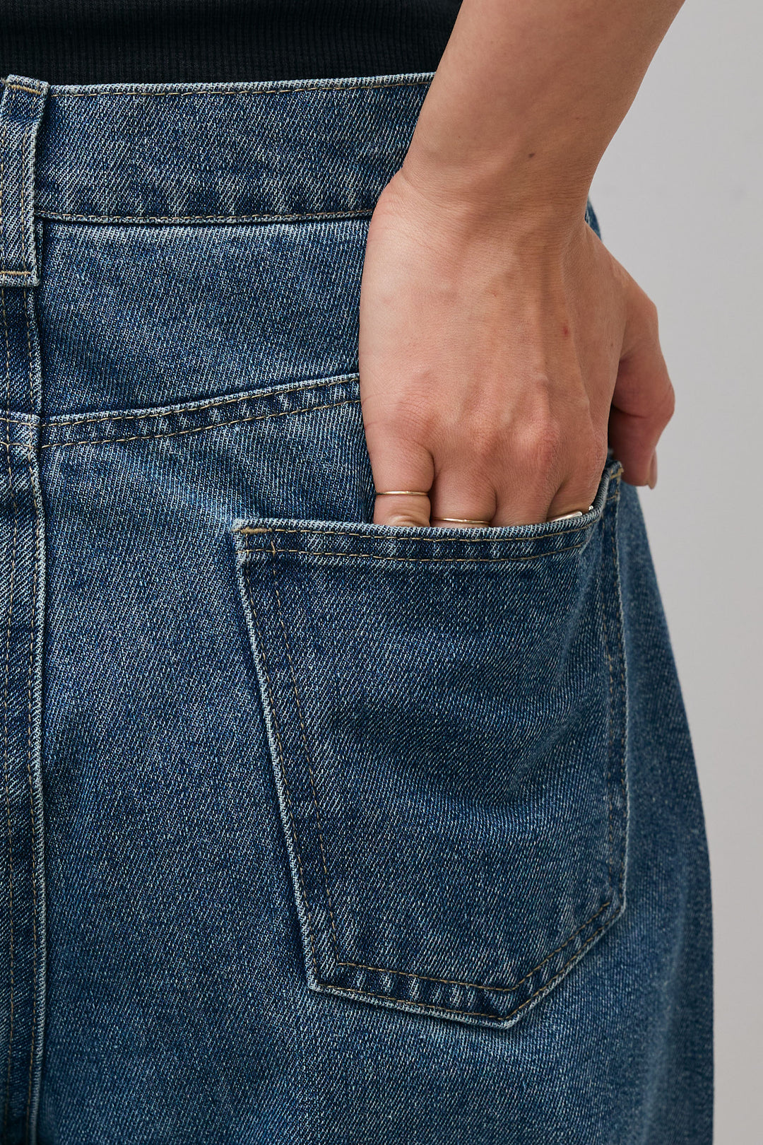 [予約]10.5OZデニムアシメワイドPT